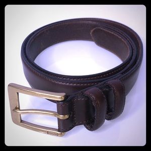 Brown leather Coach belt
